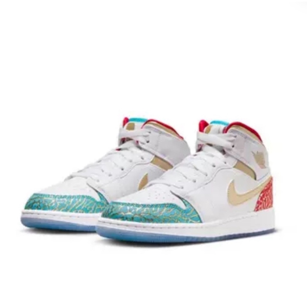 Jordan 1 Mid SS "Sneaker School" Grade School Kids' Shoes, size 4.5Y